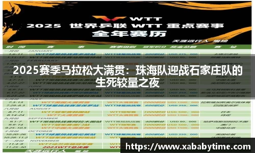 2025赛季马拉松大满贯：珠海队迎战石家庄队的生死较量之夜
